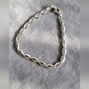 2/$12 Vintage silvertone oval chain bracelet